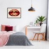 Stupell Industries Vibrant Red Sparkle Lips Fashion Designer Logo Black Framed Giclee Art - 2 of 4