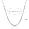 0mm Cubic Zirconia Tennis Necklace, 18K Gold Plated 16-24 Inch CZ Chain - 3 of 4