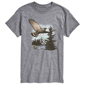 Men's - Instant Message - Hawk Outdoor Nature Scene Short Sleeve Graphic T-Shirt - 1 of 4