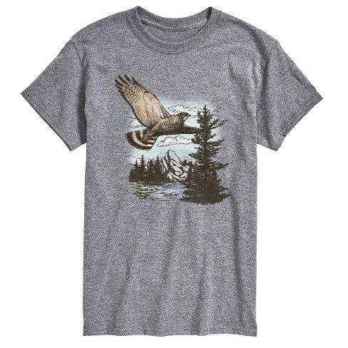 Men's - Instant Message - Hawk Outdoor Nature Scene Short Sleeve Graphic T-Shirt - image 1 of 4