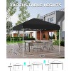10x10 Pop Up Canopy Tent, Outdoor Canopy Tent with 3 Adjustable Height, 4 Sandbags & Carrying Bag for Camping, Parties,Outdoor Events - Black - 4 of 4