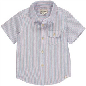 Boy's Newport Seersucker Short Sleeve Shirt - ME & HENRY - 1 of 2