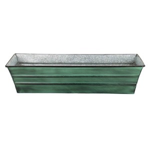 Small Galvanized Metal Rectangular Planter Box - ACHLA Designs - 1 of 4