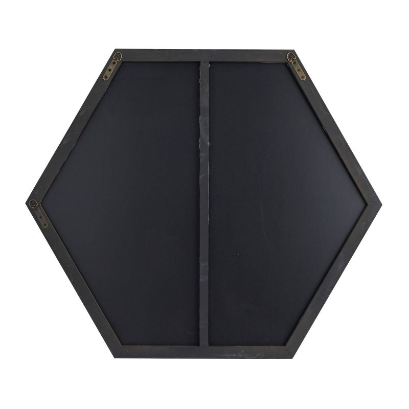 Contemporary Wood Hexagon Wall Mirror – Olivia & May, 3 of 11