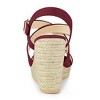 Allegra K Women's Espadrille Ankle Strap Crisscross Strap Wedges Sandals - 4 of 4