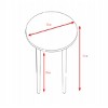 Syemin End Tables Modern Simple Glass Coffee Table, Small Side Table, End Tables Living Room, Sofa Side Table, White, 21.65"*21.65"*20.08" - 4 of 4