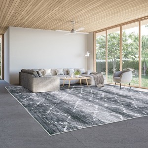 Machine Washable Rugs 8x10 Large Area Rug Lightweight Non Slip Contemporary Abstract Floor Cover Non-Shedding Foldable Geometric Carpets - 1 of 4