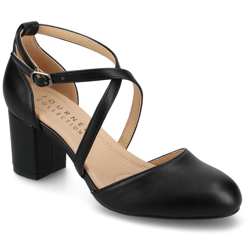Almond toe block heel pump online