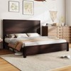 AMERLIFE Rustic Wood Bed Frame with 51.2" Spliced Headboard - 3 of 3