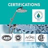 Shower Rail Kit 6-Spray Round High Pressure Handheld with Rain Showerhead, Slide Rail, Drill-free Installation in Chrome - 4 of 4