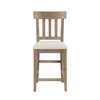 Counter Chair (Set of 2) with Upholstered Seat, Mortise-and-Tenon Joinery - 4 of 4