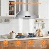 Futhork  36 inch Wall Mount Range Hood, 1100 CFM with 4-Speed Gesture Sensing & Touch Control, Stainless Steel Kitchen Stove Vent Hoods - 3 of 4