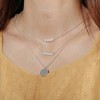 Unique Bargains Layered Choker Necklaces Circle Pendant Choker Necklace for Women Silver Tone 1PC - 2 of 4