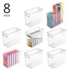 mDesign Plastic Kitchen Pantry Storage Organizer Container Bin - 4 Pack - Clear - 2 of 4