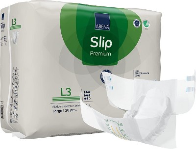 Abena Slip, Premium Incontinence Briefs, Level 3 Heavy Absorbency (Medium To Large Sizes)