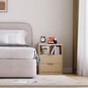 Bedside Table Nightstand with Bedside Storage, Bedroom Side Table and Organizer, Functional and Fluted Nightstand - 2 of 4