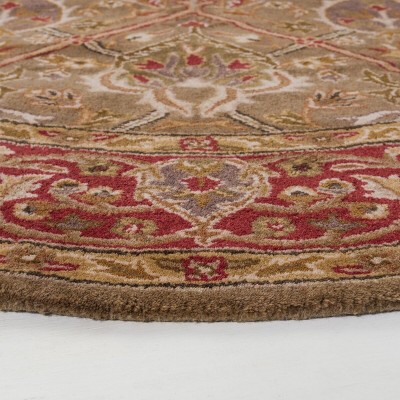 Persian Legend Oval Red and Green Hand-Tufted Wool Rug