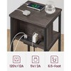 VASAGLE End Table with Charging Station, 3-Tier Side Table with USB Ports and Outlets Nightstand - 4 of 4
