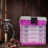 Storage Tool Box-Durable Organizer Utility Box-4 Drawers, 19 Compartments Each for Camping Supplies and Fishing Tackle by Leisure Sports (Pink) - 2 of 4