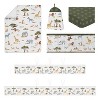 Sweet Jojo Designs 6p Gender Neutral Unisex Crib Bedding + BreathableBaby Breathable Mesh Liner Anti Bumper Pad Jungle Green Yellow White - 2 of 4