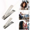 Unique Bargains Stainless Steel Nail Clippers Portable Nail Clipper Kit for Nail Care 2 Pcs - 2 of 4
