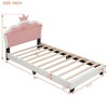 Full/ Twin Size Platform Bed, Upholstered Princess Bed Frame with Crown Headboard -ModernLuxe - 3 of 4