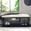 Milligan Open Shelf Bench With Cushion - BCH5003 - Safavieh - 3 of 4
