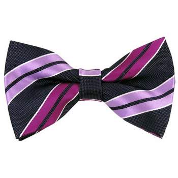 Men's Stripe Color 2.75 W And 4.75 L Inch Pre-Tied adjustable Bow Ties