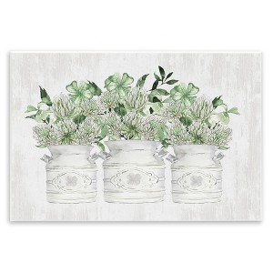 Stupell Industries Rustic Shamrock Bouquets Wall Plaque Art, 19" x 13" - 1 of 4