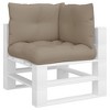 vidaXL Pallet Cushions 3 pcs Taupe Fabric - 3 of 4