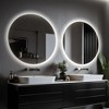 Dovelina Modern Bathroom Vanity Mirror with LED Lights Anti-Fog Round Wall Mirror Backlit Mirror  - 24"x24" - 2 of 4