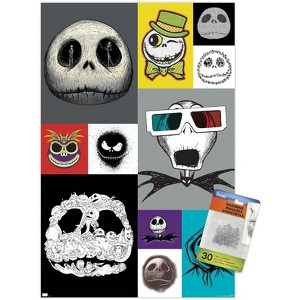 Trends International The Nightmare Before Christmas - Jack Grid Unframed Wall Poster Prints - 1 of 4