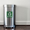 Avery Recycle Stickers, Green Recycle Signs for Bins, Containers, Trash Cans and Walls, Waterproof, UV Resistant, Preprinted, 4" x 4", 8 Total - 3 of 4