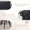 MOONMISS Set of 2 velvet bar chairs,Back pull point design, 360 degree rotation, back pull loop detachable design, rivet decoration - 4 of 4