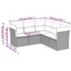 vidaXL Garden Sofa Set Beige PE rattan Medium Modular Garden Sofa Set - 3 of 4
