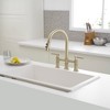 Modern Two Handle 3 Hole Deck Top Bridge Kitchen Faucet with 2 Sprayers 360 Degree Swivel Spout - image 2 of 4