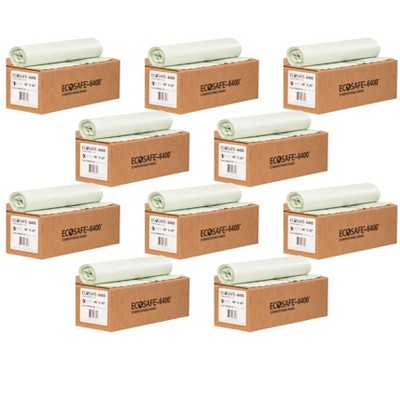 EcoSafe 64 Gal Certified Compostable Large Liner 48"x60" - Roll of 10
