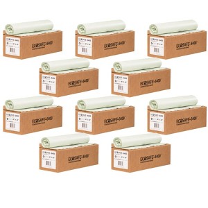 EcoSafe 64 Gal Certified Compostable Large Liner 48"x60" - Roll of 10 - 1 of 3