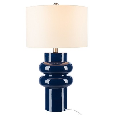 Halleck 25.5" Blue Ceramic Table Lamp with White Shade