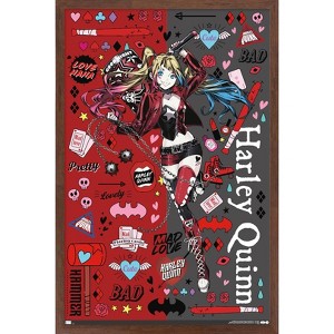 Trends International DC Comics - Harley Quinn Anime - Icons Framed Wall Poster Prints - 1 of 4