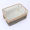 Unique Bargains Fabric Collapsible Storage Organizer Basket with Handles - 3 of 4