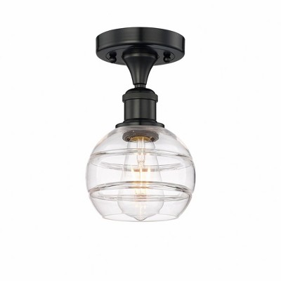 Rochester - 1 Light Semi-Flush Mount In Industrial Style-8 Inches Tall and 5.88 Inches Wide