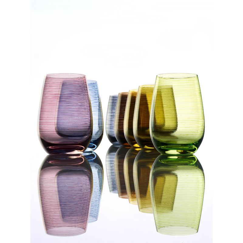 16.5oz 6pk Glass Elements Twisters Tumbler Drinkware Set - Stolzle Lausitz, 4 of 5