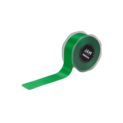 JAM Paper Double Faced Satin Ribbon Emerald Green (808SAEMGR25)