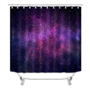 Charming Starry Sky Shower Curtains for Bathroom Waterproof Fabric Bath Curtain Durable Soft Stylish Bathroom Decor 72x72 Inch - 1 of 1