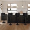 Modern Bar Stools Set of 4, Adjustable Counter Height Bar Stools with Backrest, PU Leather Breakfast Swivel Bar Chairs for Kitchen Island - 3 of 4