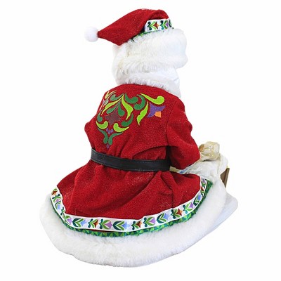 Santa and Baby Jesus Resin Winter Figurine, 14-inch