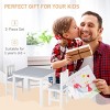 INFURNIC Kids Table Sets 3 Piece Table and Chair Set for Arts Meals Homework and Play for Toddlers, Gray, 23.5"*19.8"*19" - 4 of 4