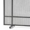 Spassway 41"W*32"H See-Through Metal Fireplace Screen Heavy Duty Fire Spark Guard Cover with Metal Decorative Mesh for Living Room - 4 of 4