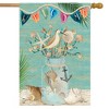 Coastal Mason Jar Summer House Flag Welcome Nautical 28" x 40" Briarwood Lane - 2 of 4